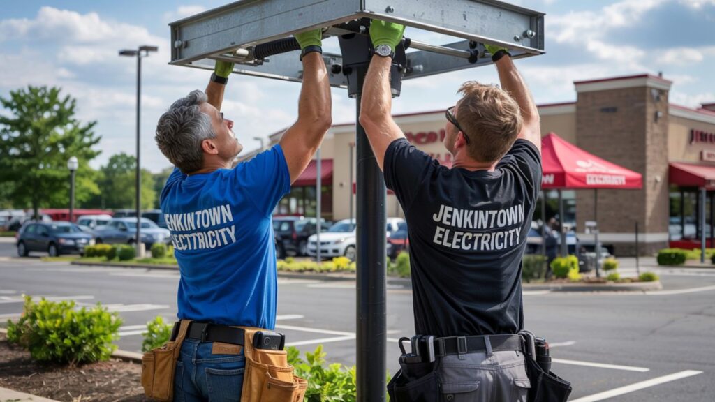 Exterior Parking Lot Light Repair In Willow Grove Pennsylvania